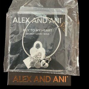 Alex and Ani key to my heart bangle bracelet